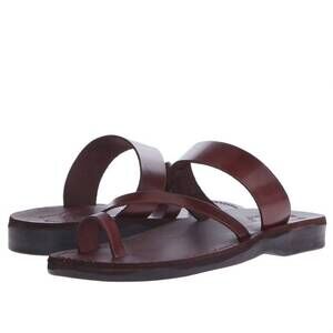NEW JERUSALEM SANDALS zohar slide sandal in brown